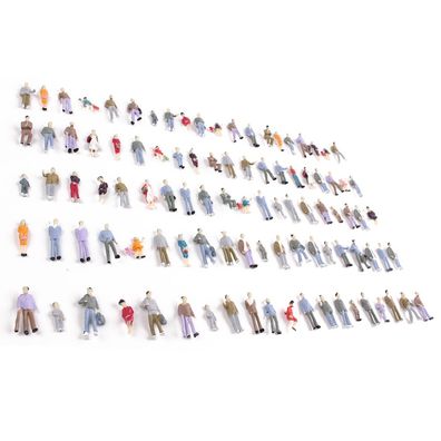100 Stk. Figuren 1:100 Modellbau Menschen Plastik TT3 stehende sitzende (0,25€/1Stk)