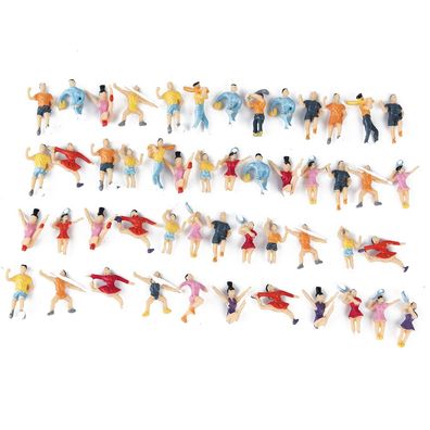 50 Stk gemischte Modellbau Figuren 1:87 Miniatur Athleten Sport Maßstab (0,36€/1Stk)