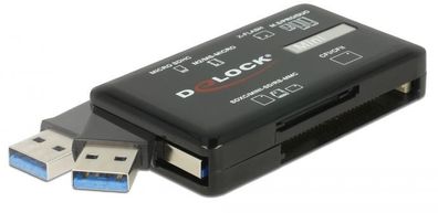 Card Reader USB-A 3.0 - für CF / SD / Micro SD / MS / M2 / xD * DeLock*