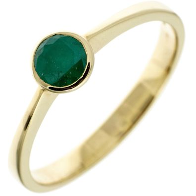 Damen Ring 333 Gold Gelbgold 1 Smaragd grün Goldring Smaragdring Damenring