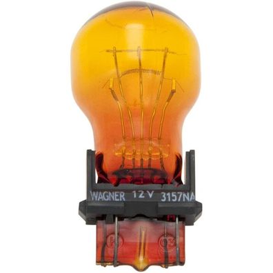 Glühbirne 2-Faden gelb 12V. Kunststoffsockel