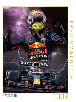 Max Verstappen - Formel 1 Weltmeister des Jahres 2021 1000 Teile Puzzle hoch