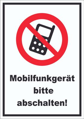 Handy aus Mobilfunkgerät abschalten Aufkleber