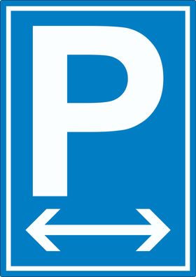 Parkplatz Aufkleber mit Pfeil nach links und rechts