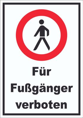 Für Fußgänger verboten Aufkleber