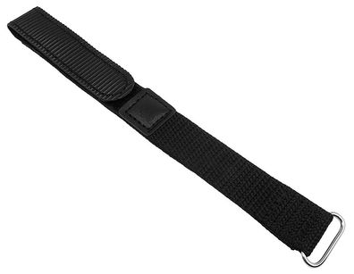 Minott Uhrenarmband 20mm | Klettband Textil schwarz 22870