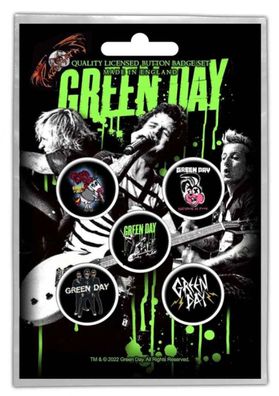 Green Day Revolution Button Set Offiziell lizensiert