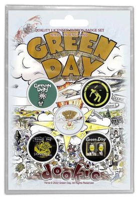 Green Day Dookie Button Set Offiziell lizensiert