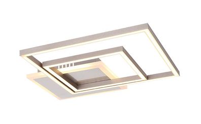 Globo Munni LED Deckenleuchte nickel matt 37x37x5,5cm