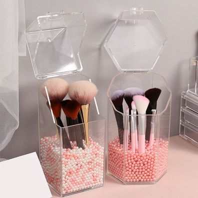 Pearl Clear Acryl Kosmetik Organizer - Make-up Pinsel Behälter, Aufbewahrungsbox