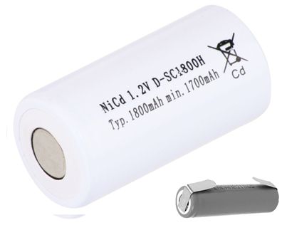 Mexcel Akku Sub-C 1,2V / 1800mAh NS1800SCH Hochtemperatur Lötfahne U