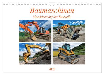Baumaschinen - Maschinen auf der Baustelle 2023 Wandkalender