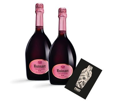 Ruinart Rose Brut 2er Set Champagner 2x 0,75L (12% Vol)- [Enthält Sulfite]
