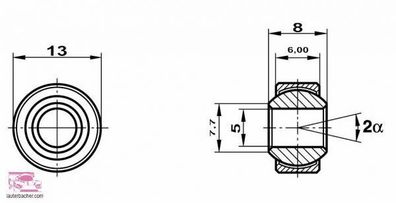 2 Stück Original Lauterbacher Stahl-Kugelbuchsen/ Gelenklager f. L 3 Super-Sprint
