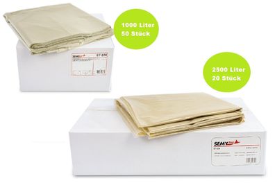 SemyTop Styroporsäcke 1000 L-50 Stück oder 2500 L-20 Stück transparent Säcke
