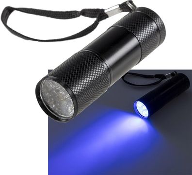 UV LED Taschenlampe 9 Schwarzlicht LEDs mobiler Geldscheinprüfer Fleckenfinder