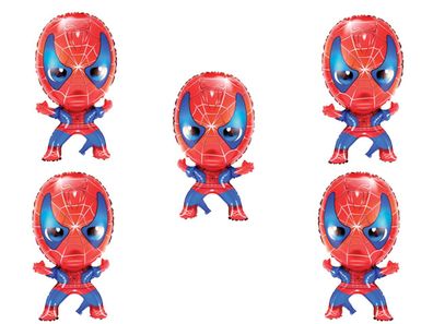 5 X Folienballon Spiderman Heliumballon Luftballon Ballon Kindergeburtstag