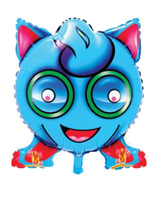 Folienballon Kater Heliumballon Luftballon Kindergeburtstag Ballon Blau