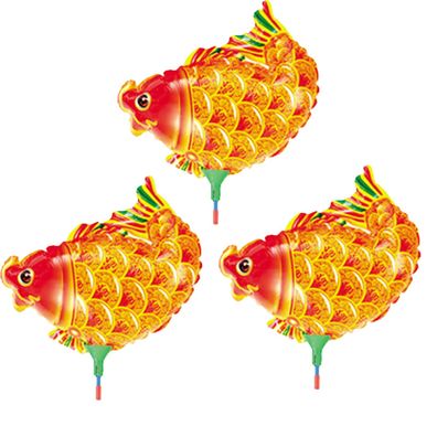 3x Folienballon Geldfisch Fisch Heliumballon Luftballon Goldfisch Geburtstag