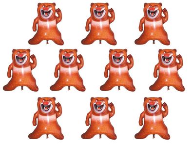 10x Folienballon Bär Tier Boonie Bears Heliumballon Luftballon Kindergeburtstag