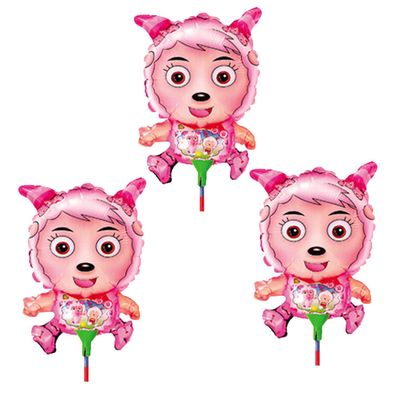 3x Folienballon Schaf Heliumballon Luftballon Glückliche Schafe Kindergeburtstag rosa