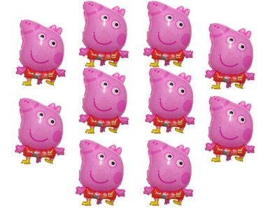 10 x Folienballon Pepa Pig Heliumballon Kinder Geburtstag Kinderparty