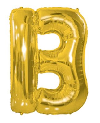 Folienballon Buchstabe B Luftballon Kindergeburtstag Geburtstag Gold 103x84
