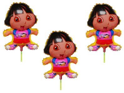 3 X Folienballon Dora Nickelodeon Heliumballon Luftballon Kindergeburtstag Ballon