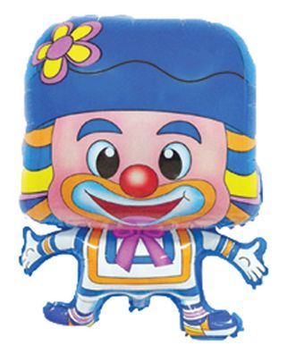 Folienballon Clown Heliumballon Luftballon Blau Kindergeburtstag