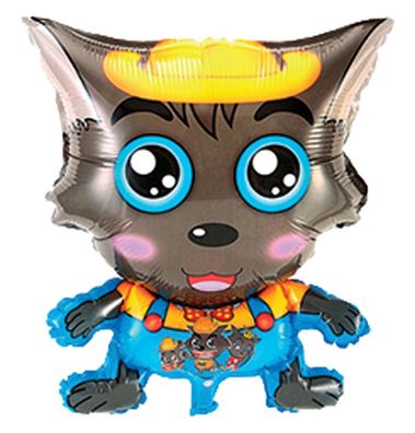 Folienballon Wolf Wölfchen Heliumballon Luftballon Kindergeburtstag