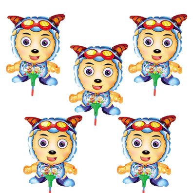 5x Folienballon Schaf Luftballon Heliumballon Glückliche Schafe Kindergeburtstag blau