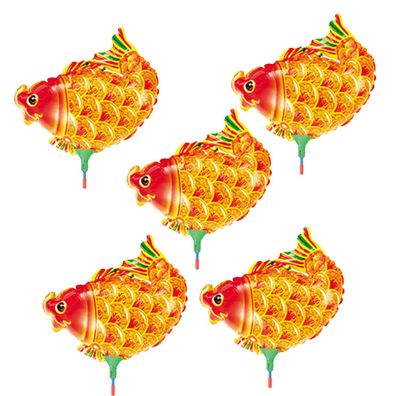 5x Folienballon Geldfisch Fisch Heliumballon Luftballon Goldfisch Geburtstag