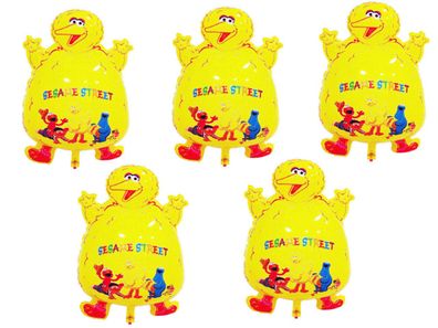 5 X Folienballon Sesamstrasse Vogel Heliumballon Kindergeburtstag Luftballon