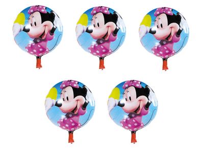 5x Folienballon Minnie Maus Disney Heliumballon Ballon Kindergeburtstag