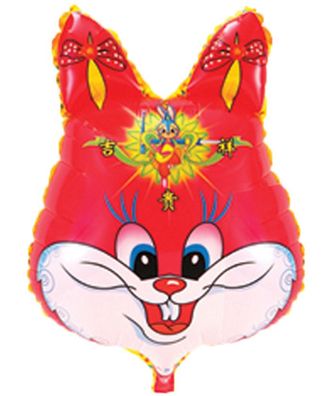 Folienballon Kaninchen Hase Heliumballon Luftballon Kindergeburtstag Rot