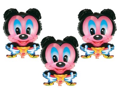 3 X Folienballon Micky Maus Disney Heliumballon Luftballon Kindergeburtstag