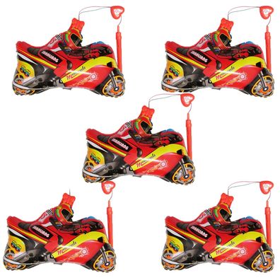 5x Folienballon Motorrad Leuchtend Musik Heliumballon Kindergeburtstag