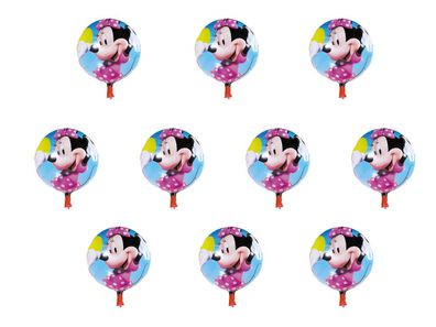 10x Folienballon Minnie Maus Disney Heliumballon Ballon Kindergeburtstag