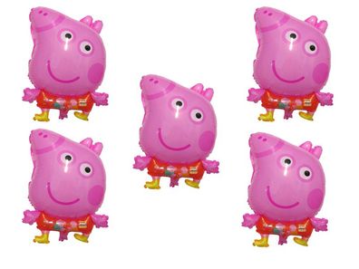 5 x Folienballon Pepa Pig Heliumballon Kinder Geburtstag Kinderparty