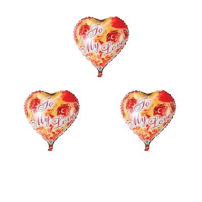 3x Folienballon Herz Heliumballon Liebe Love Valentinstag Geburtstag