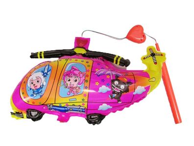 Folienballon Hubschrauber Leuchtend Musik Heliumballon Kindergeburtstag