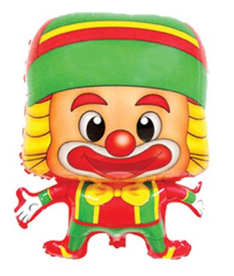 Folienballon Clown Heliumballon Luftballon Grün Kindergeburtstag