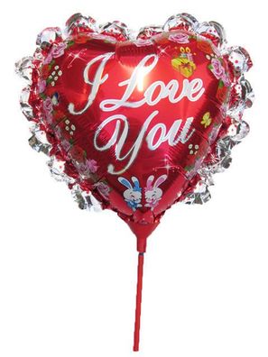 Folienballon Herz Heliumballon Liebe Valentinestag "i love you" Luftballon Rot