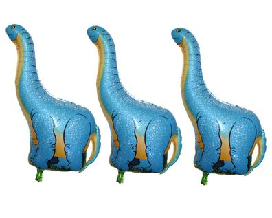 3X Folienballon Dinosaurus Heliumballon Luftballon Kindergeburtstag Dinosaur Farbe