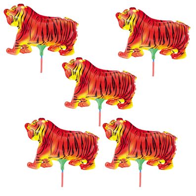 5x Folienballon Tiger Tier Heliumballon Luftballon Ballon Kindergeburtstag