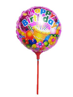 Folienballon Happy Birthday Heliumballon Geburtstag Kindergeburtstag Rosa