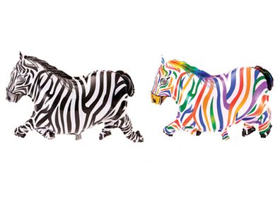 Folienballon Set 2 X Zebra Heliumballon Kindergeburtstag Luftballon