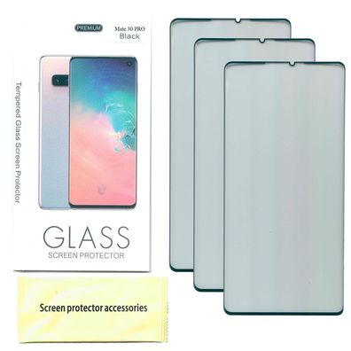 3x Side Glue Schutzglas für Huawei Mate 30 Pro Tempered glass 9H Schutzfolie Displ...