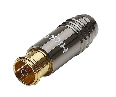 Hicon "HI-ANCF01" / Antennenkupplung (female) / 24k vergoldet