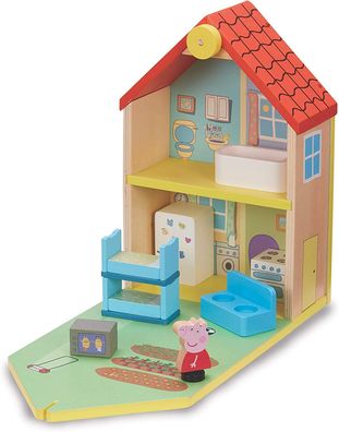 Peppa Wutz Holz Spielzeug Familienhaus (mit Figuren & Accessoires) Holzspielzeug
